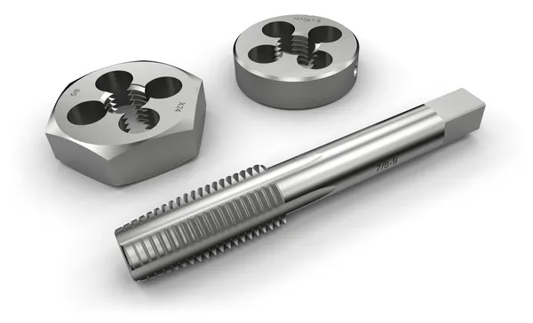 Thread cutting tools (tap and die) — Stockfoto