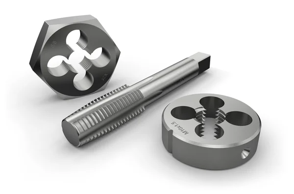 Thread cutting tools (tap and die) — Stockfoto