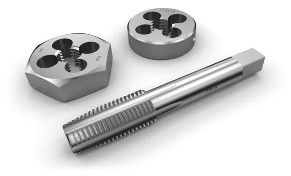 Thread cutting tools (tap and die) — Stock Photo, Image