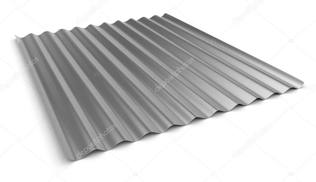 Corrugated sheet of metal