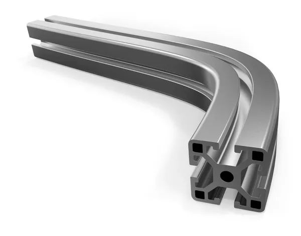 Curved aluminum profile — Stock Photo, Image