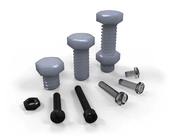Plastic screws — Stock Photo, Image