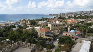 Byblos 'un manzarası. Lübnan