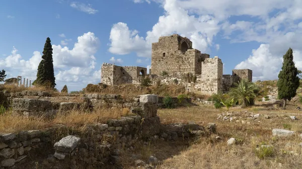 Zřícenina Křižácké Pevnosti Byblosu Libanon — Stock fotografie