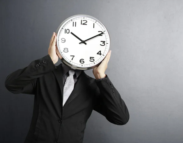 Clock on head — Stock Photo, Image