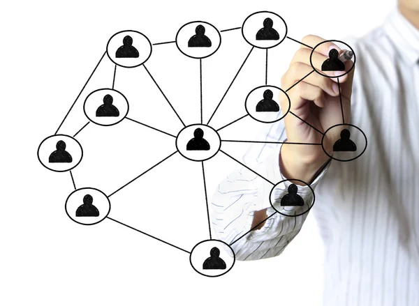 Social network structure — Stock Photo, Image