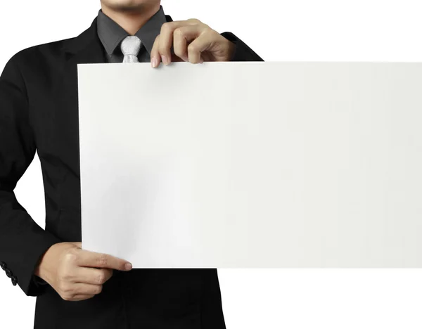 Handing a blank business card over — Stock Photo, Image