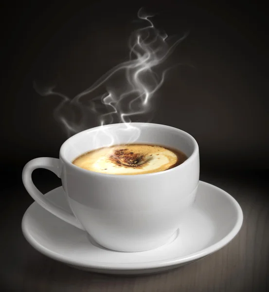 Kopje koffie of warme chocolademelk — Stockfoto