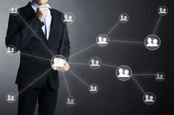 Pushing social network structure — Stock Photo, Image