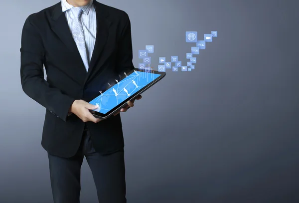 Touch- tablet in hands — Stock Photo, Image