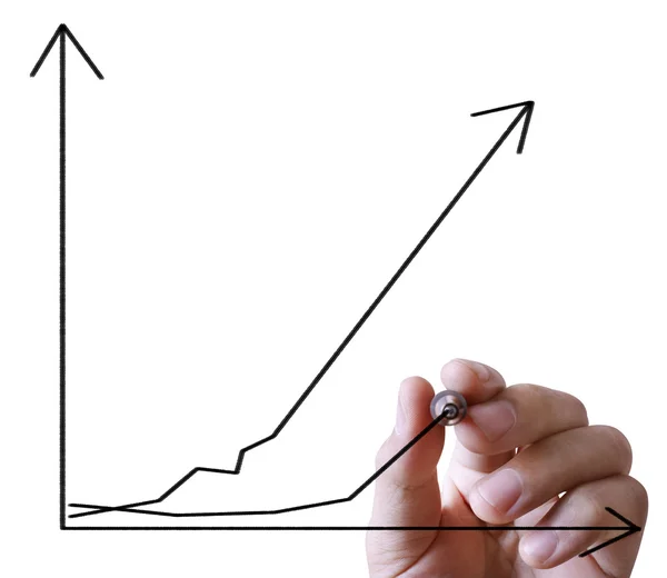 Zeichnen einer Grafik — Stockfoto