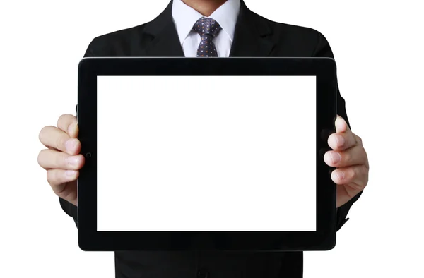 Touch screen ,touch- tablet in hands — Stock Photo, Image