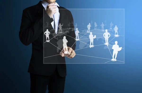 Pushing social network structure — Stock Photo, Image