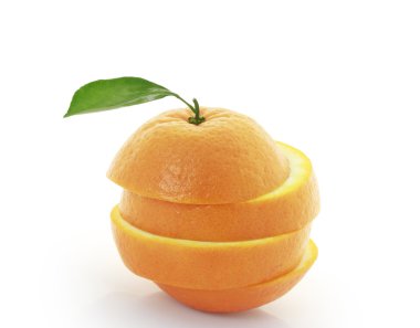 Turuncu meyve parçaları veya cantles