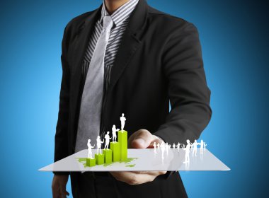 dokunmatik ekran grafik tablet eller işadamları olarak