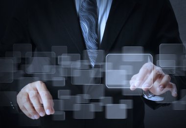 bir dokunmatik ekran arayüzü bastırıyor