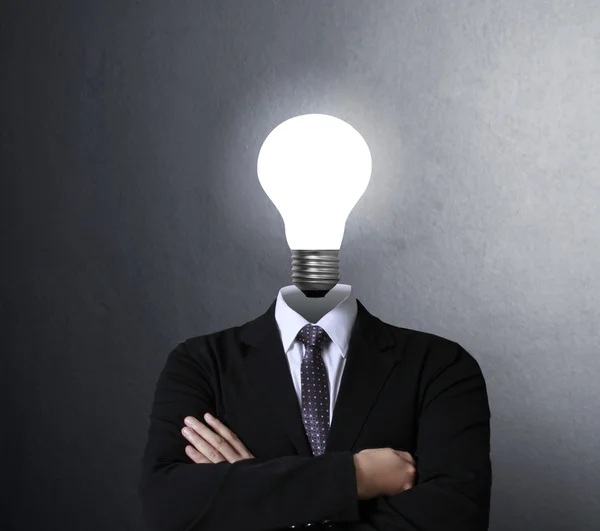 Idea concept, lamp head — Stock Photo, Image