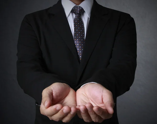 Business man open hand — Stock Photo, Image