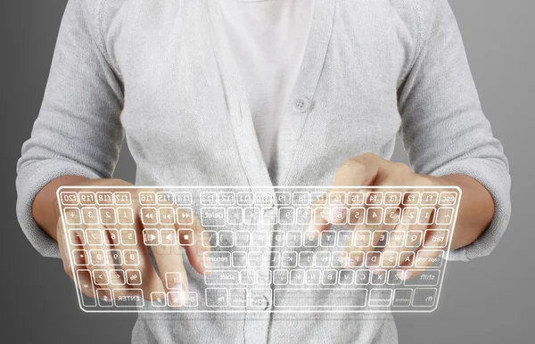 Interface van het aanrakingsscherm toetsenbord indrukt — Stockfoto