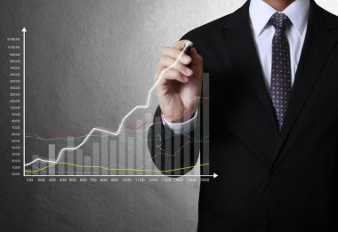 iş adamı el çizim grafik