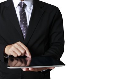 ellerinde dokunmatik tablet