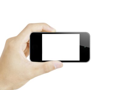 Cep telefonu elinde.