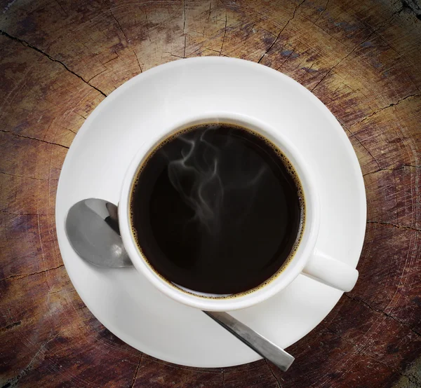 Koffie op een hout — Stockfoto