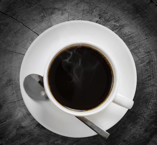 Bir tahta üzerine kahve — Stok fotoğraf