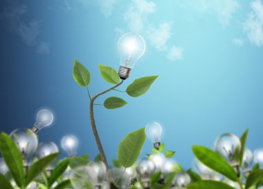 light bulb Alternative energy concept clipart