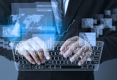 klavye dokunmatik ekran arayüzü işyeri işadamı presler