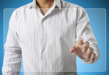 dokunmatik ekran arayüzü üzerinde iterek el