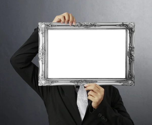 Mirando a través de un marco de imagen vacío — Foto de Stock