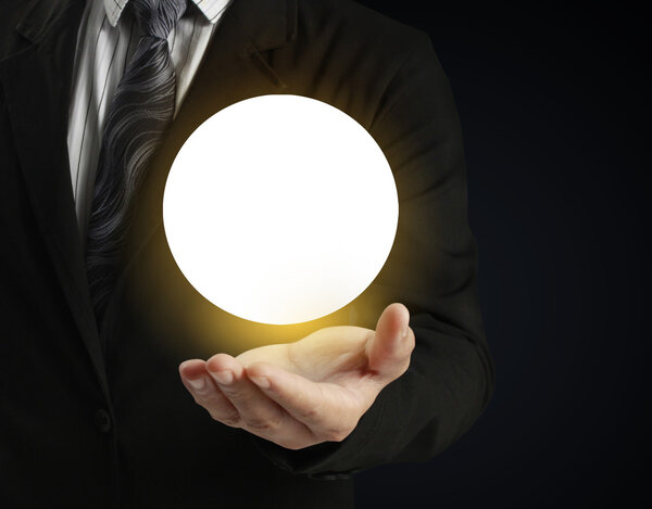 hand holding Crystal Ball