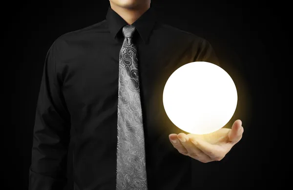 Hand holding Crystal Ball — Stock Photo, Image