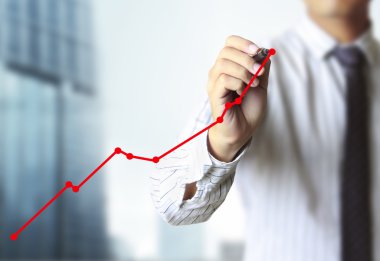iş adamı el çizim grafik