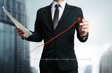 iş adamı el çizim grafik