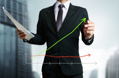 iş adamı el çizim grafik