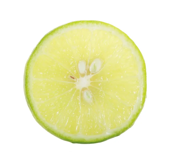Juice falling of succulent lemon — Stock Photo, Image