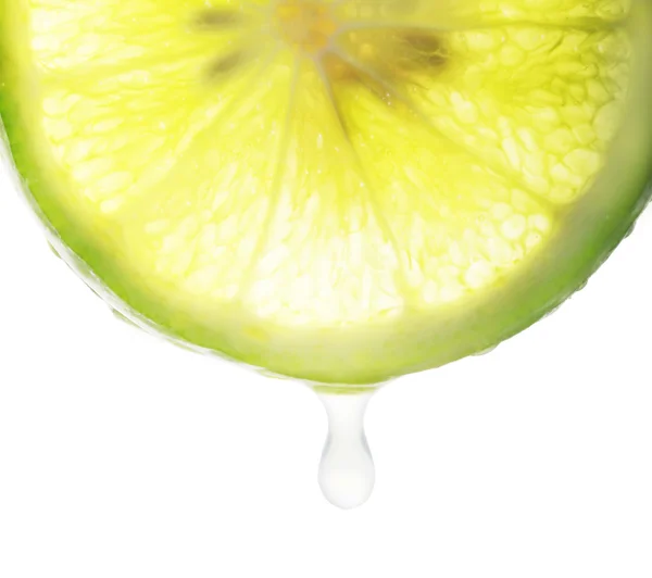 果汁下降的多汁的柠檬 — 图库照片