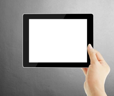ellerinde dokunmatik tablet