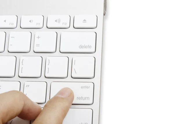 Fingers to keyboard buy now — Stock Photo, Image