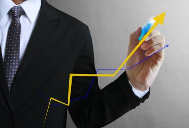 iş adamı el çizim grafik