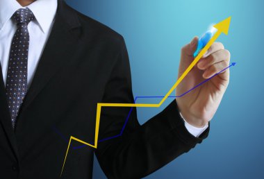 iş adamı el çizim grafik