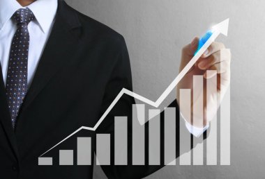 iş adamı el çizim grafik