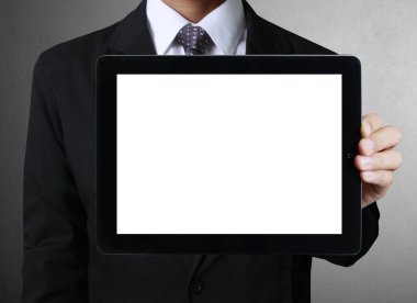 ellerinde dokunmatik tablet