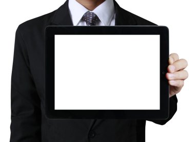 ellerinde dokunmatik tablet