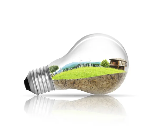 Light bulb Alternative energy concept — Stock Photo, Image