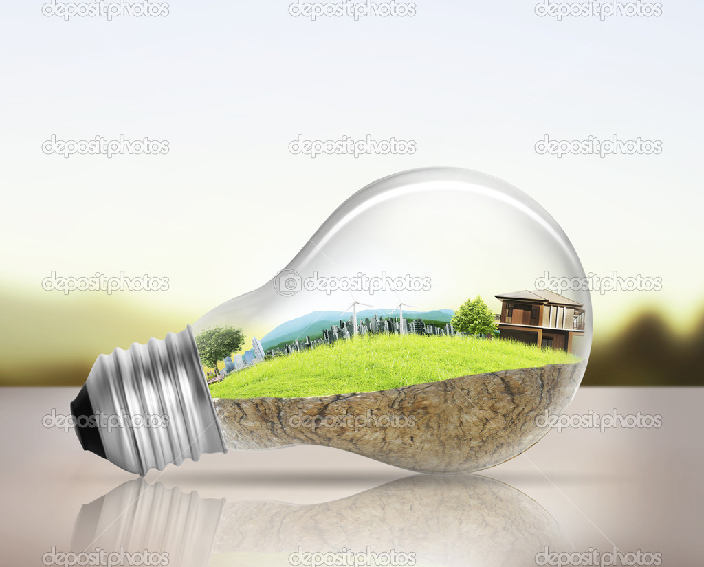 light bulb Alternative energy concept