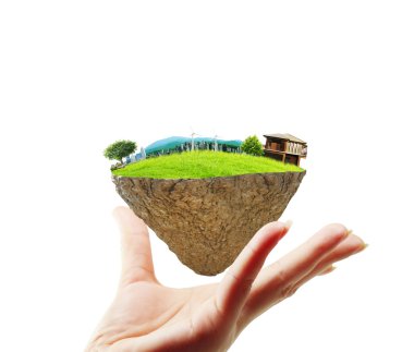 ludzką ręką gospodarstwa dom