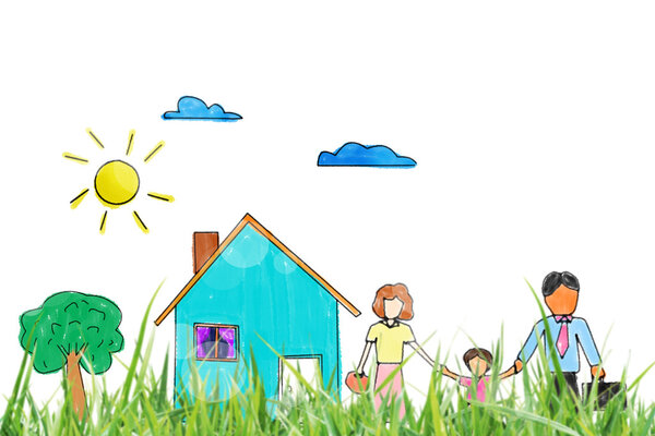 Как чертежный дом
